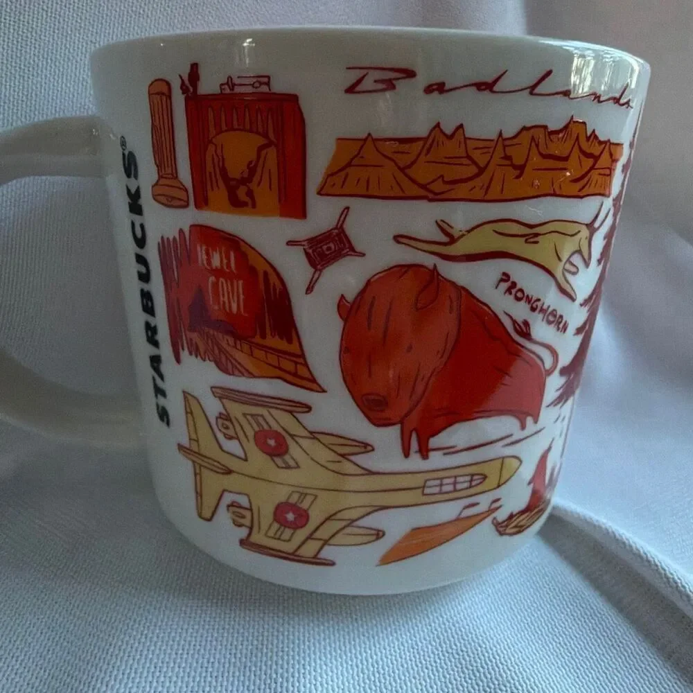 Starbucks RARE South Dakota Coffee Mug Been There Series 14 oz Ceramic Collectib
